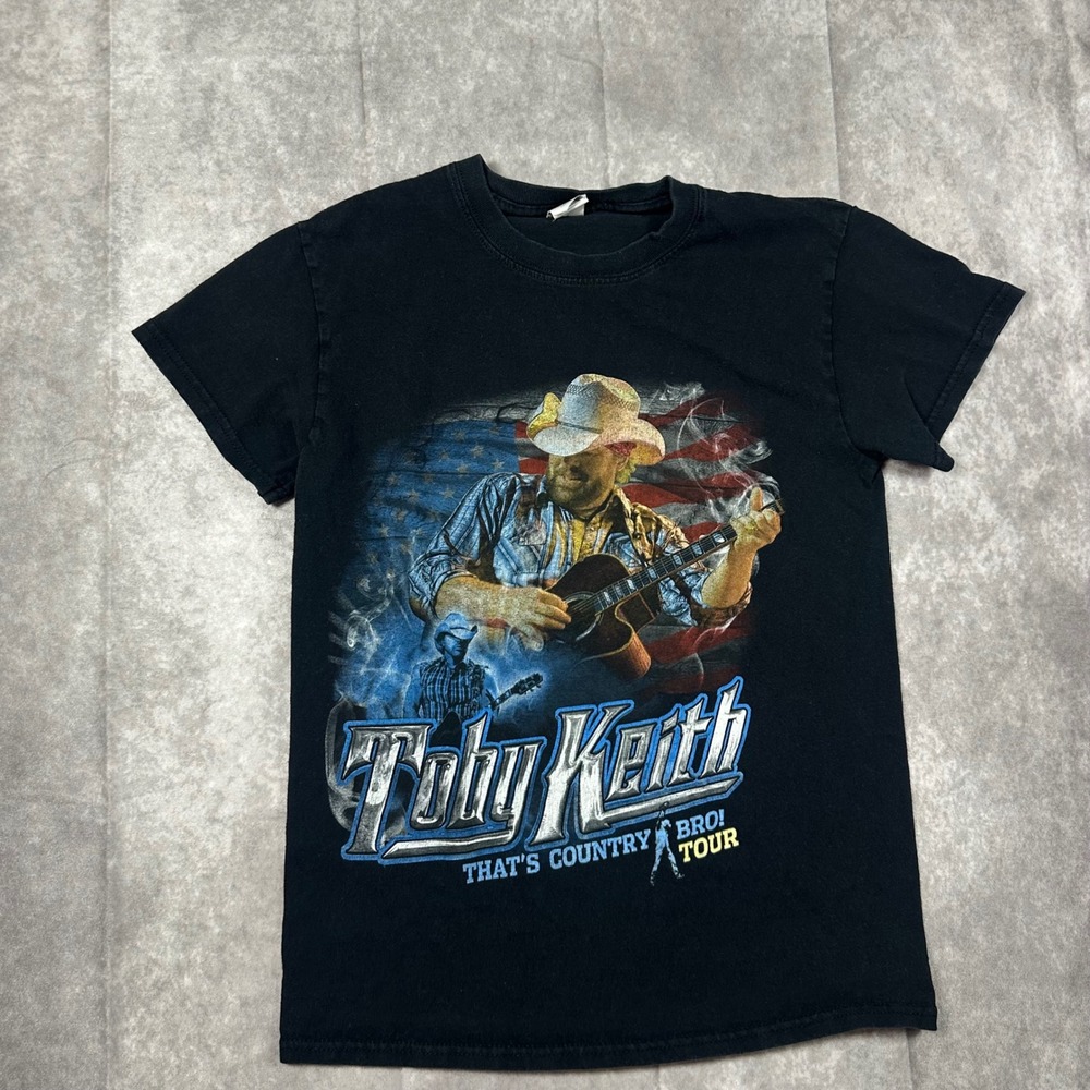 Toby Keith Thats Country Bro 2019 Tour T-Shirt Mens Small Black Concert Graphic